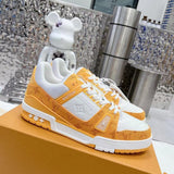 Louis Vuitton Trainer Yellow Monogram Denim White