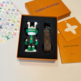 Chaveiro Bag Charm Lv Green Rabbit Key Chain