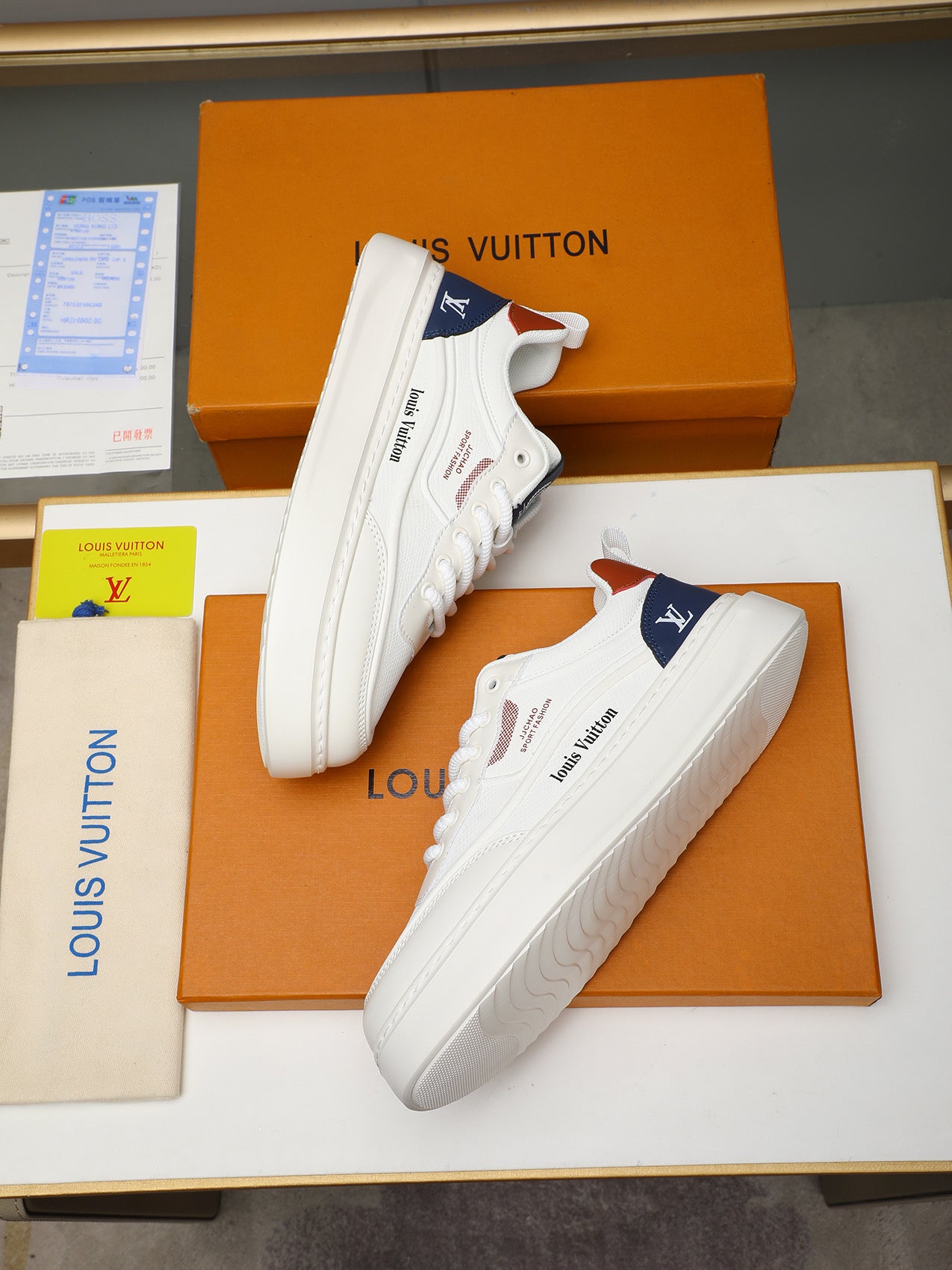 Tenis LV Mirror Monogram White Blue