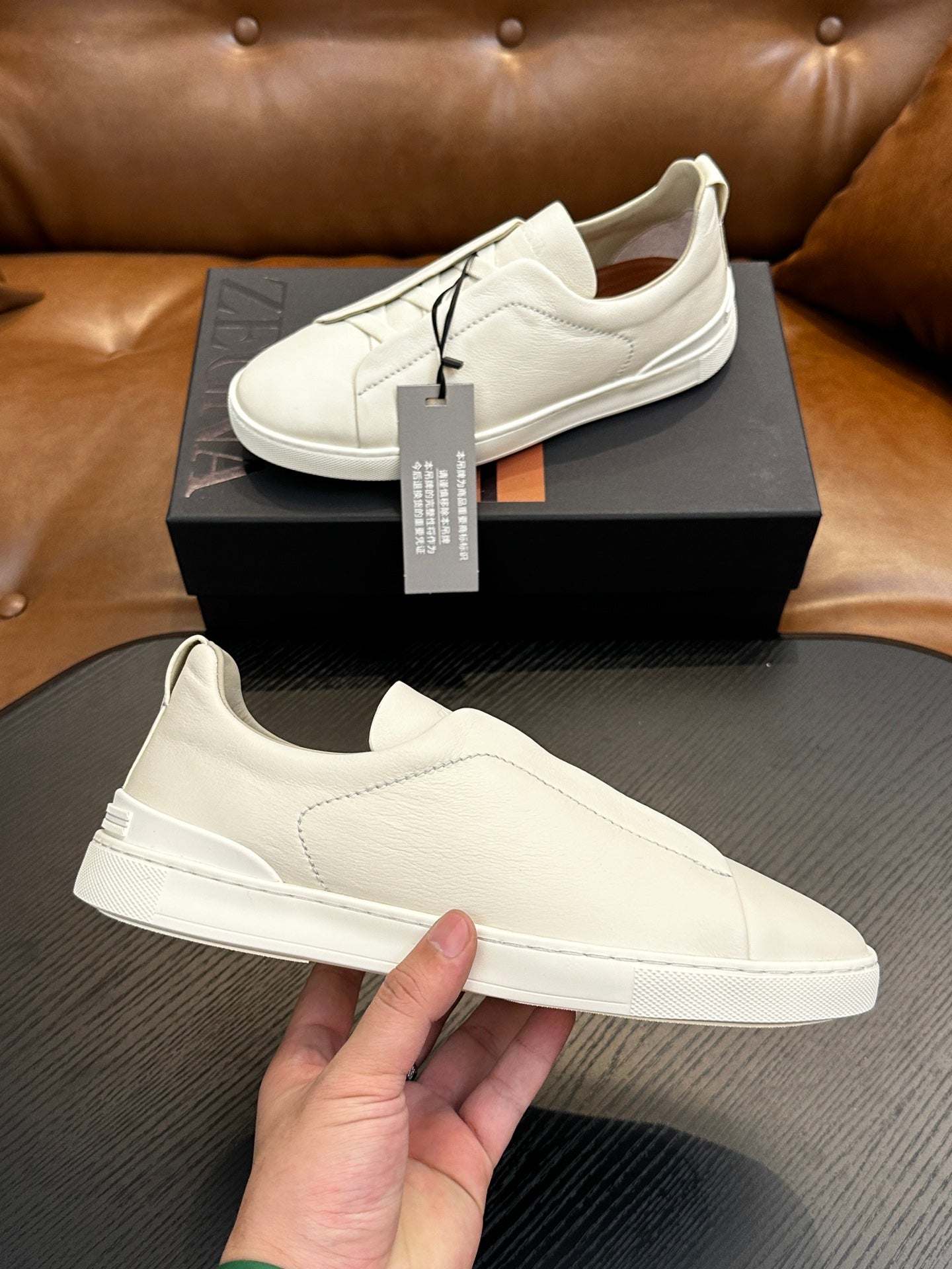 ZEGNA Triple Stitch Sneakers