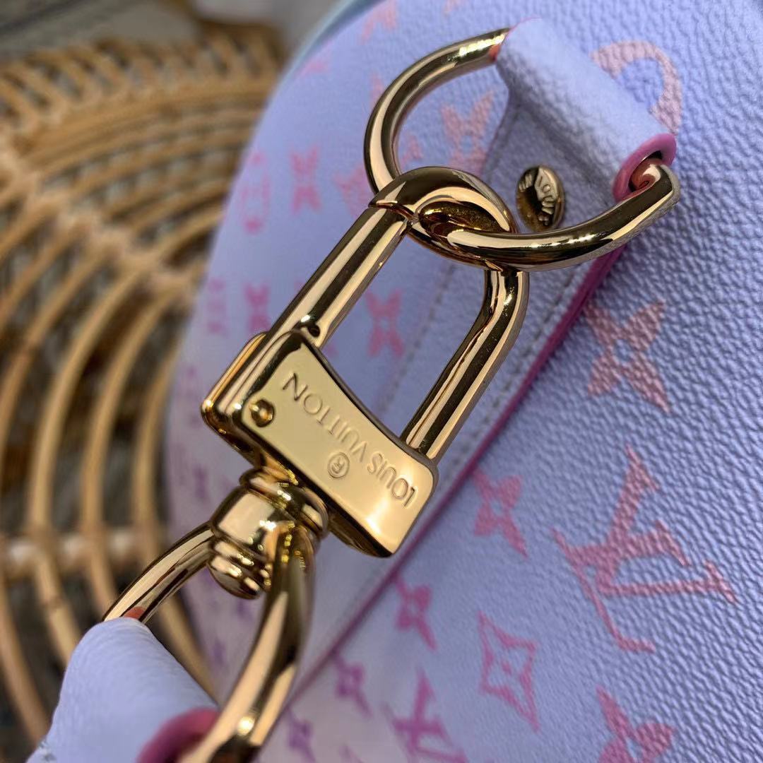 Louis Vuitton KEEPALL Blue Pink