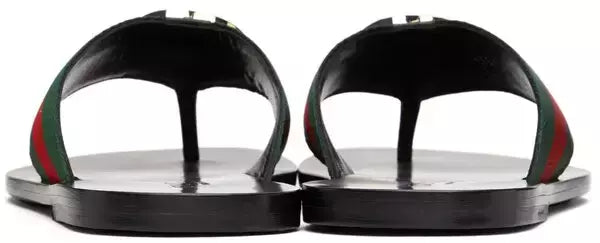 GUCCI Red & Green Kika Thong Sandals