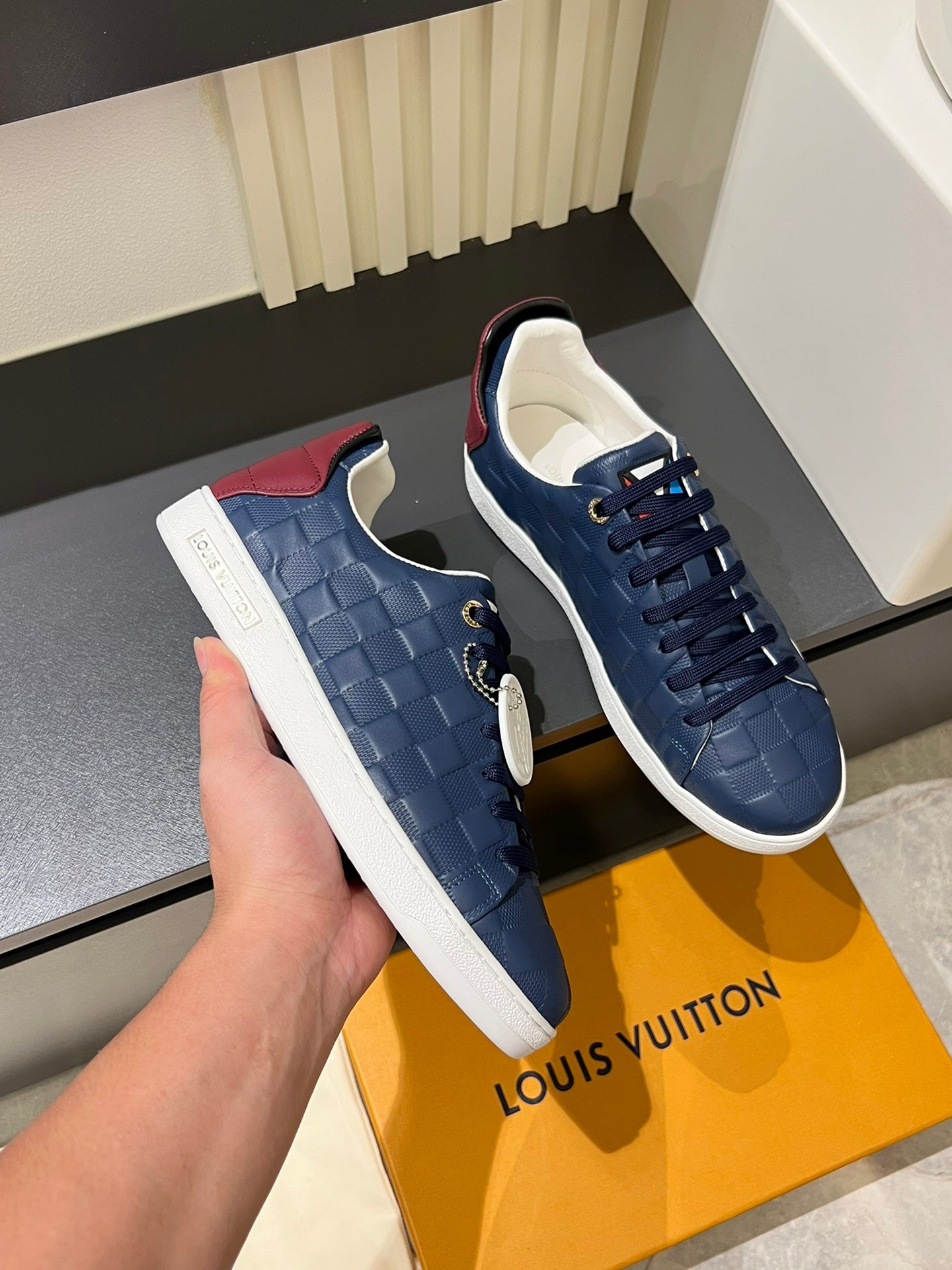 Tenis LV Mirror Monogram Blue Brown