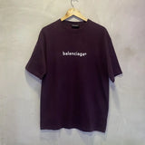 Camiseta Balenciaga logo vinho