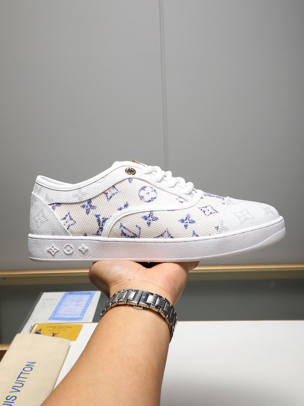 Tenis LV Match Up Monogram White Blue