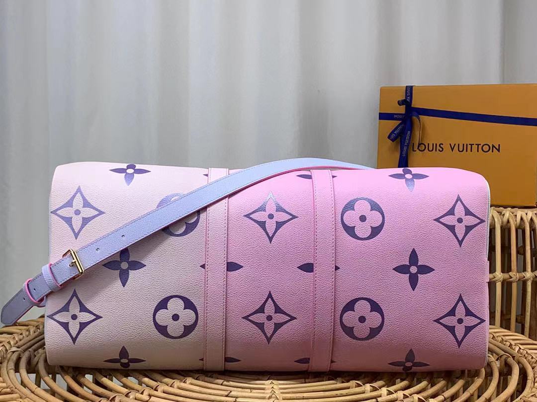 Louis Vuitton KEEPALL Blue Pink