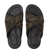 Chinelo Fendi Brown Logo