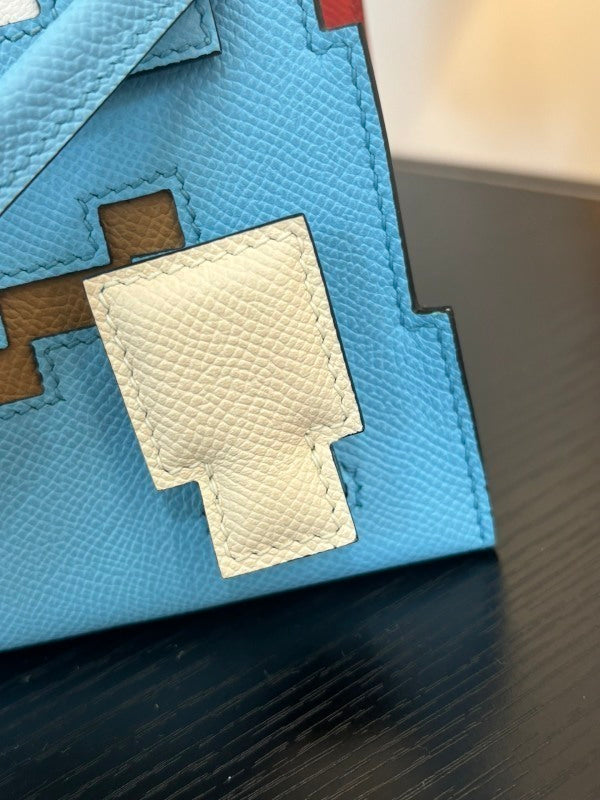 Bolsa Hermès Kelly Idole Kelly Doll in Lizard Blue
