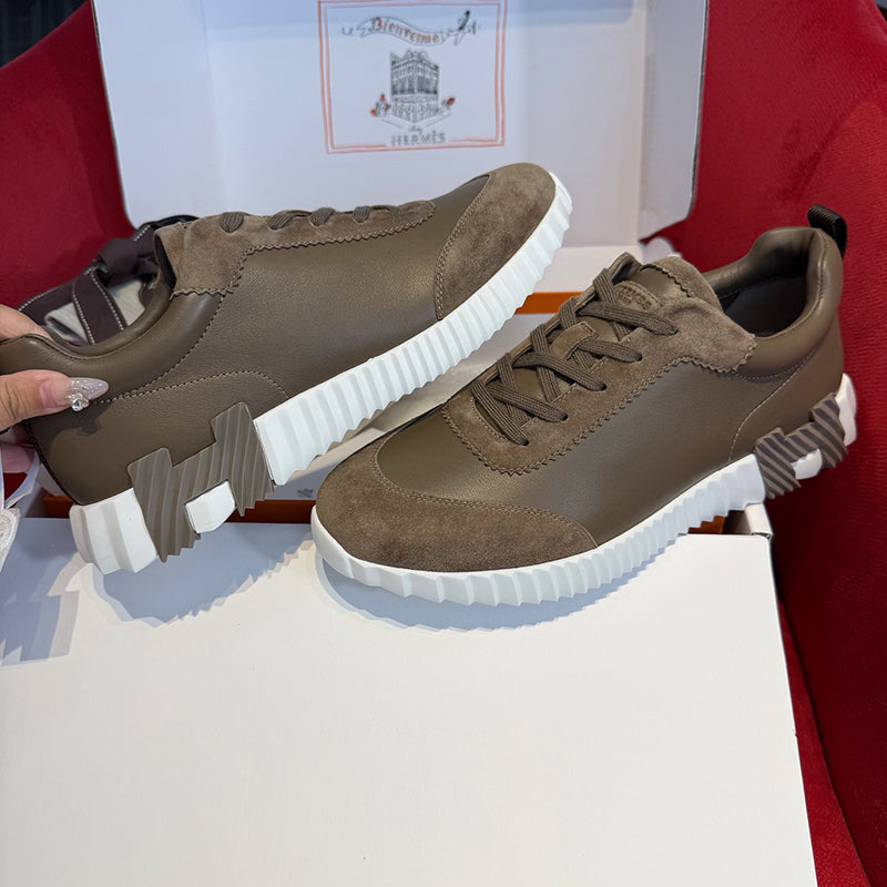 Tênis Casual Hermès Brown Camurça