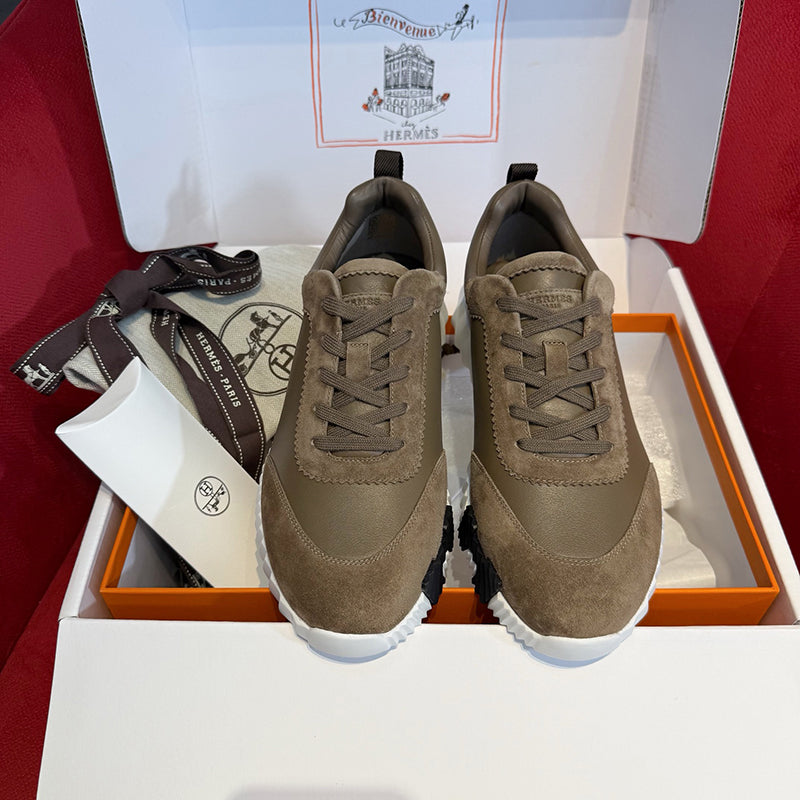 Tênis Casual Hermès Brown Camurça