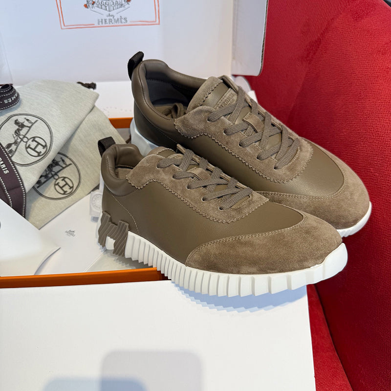 Tênis Casual Hermès Brown Camurça