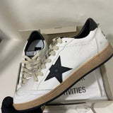 Golden Goose Ball-Star Low White Nappa Black Star