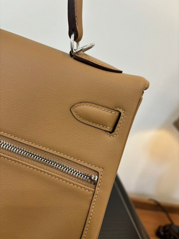 Bolsa Hermès Kelly 50 Relax Travel Bege