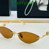 Óculos de sol Balenciaga Gossip Rimless Gold