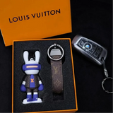 Chaveiro Bag Charm Lv Blue Rabbit Key Chain