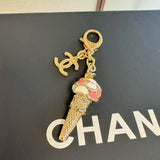 Carteira Chanel Metal Resin Strass Ice Cream