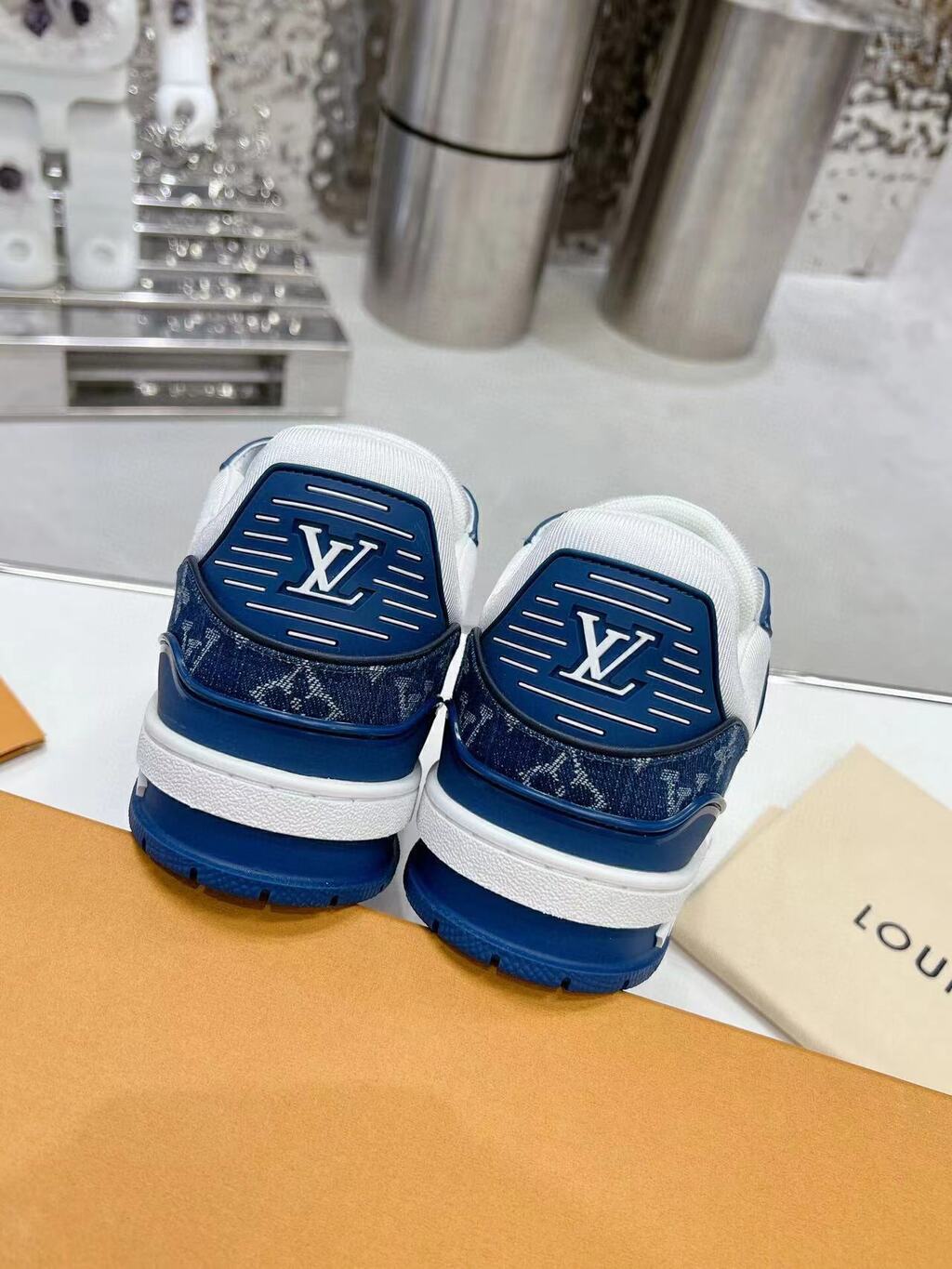 Trainer Monogram Denim White Blue