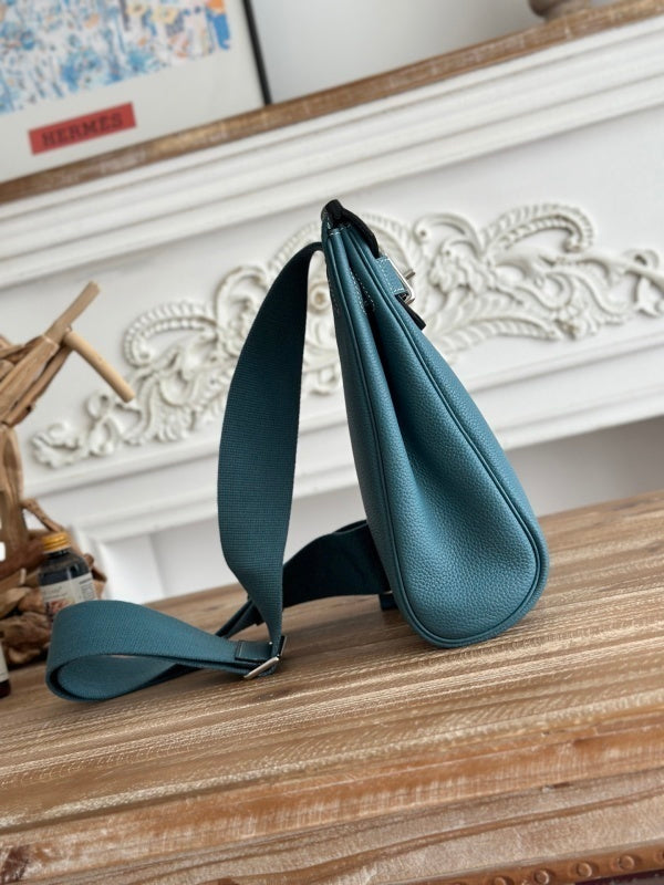 Bolsa Hermes Horseback Bag Blue