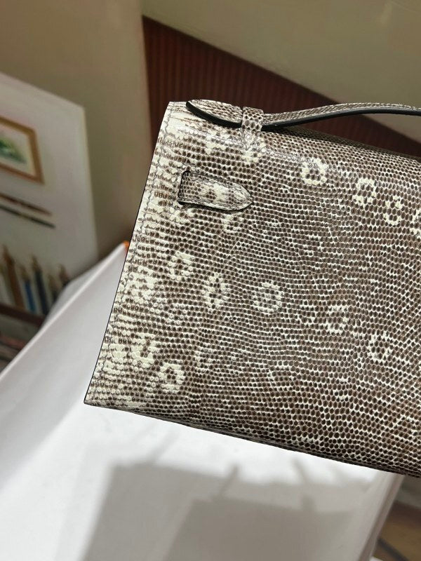 Bolsa Hermès Kelly Pochette pele de lagarto