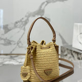 Bolsa Prada Crochet Mini Bucket Bag