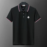 Polo Moncler Gola Preto Listrado