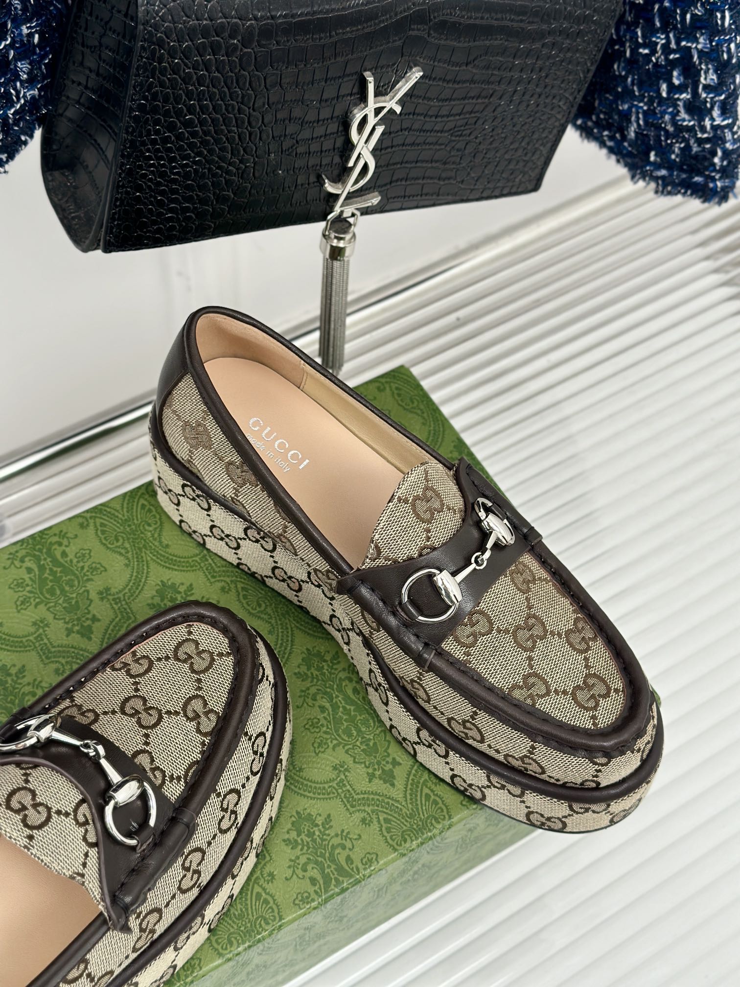 Gucci Loafers GG Dark Brown