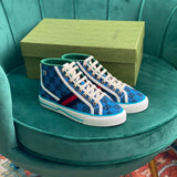 Gucci Tennis 1977 GG Multicolor high-top Blue