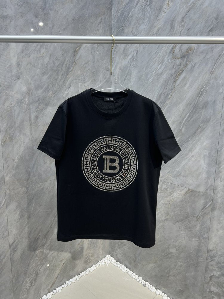 Camiseta Balmain T Shirt Logo Black White