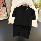 Polo Louis Vuitton Black Logo Gola