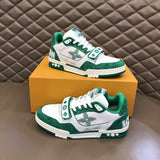 Tenis LV Trainer Velcro Green Monogram Denim