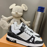 Louis Vuitton Trainer Trainer Maxi Black & White Crystals