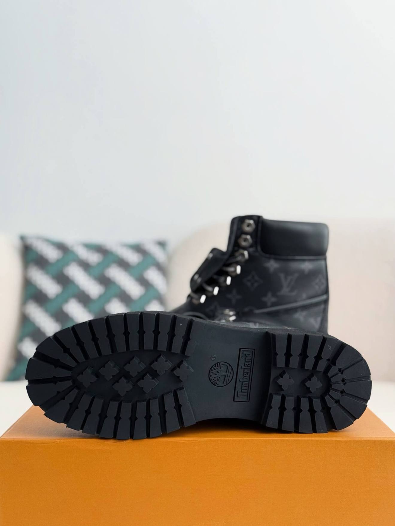 Louis Vuitton LV x Timberland 6-Inch Ankle All Black Leather Boot