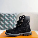 Louis Vuitton LV x Timberland 6-Inch All Black Leather Boot