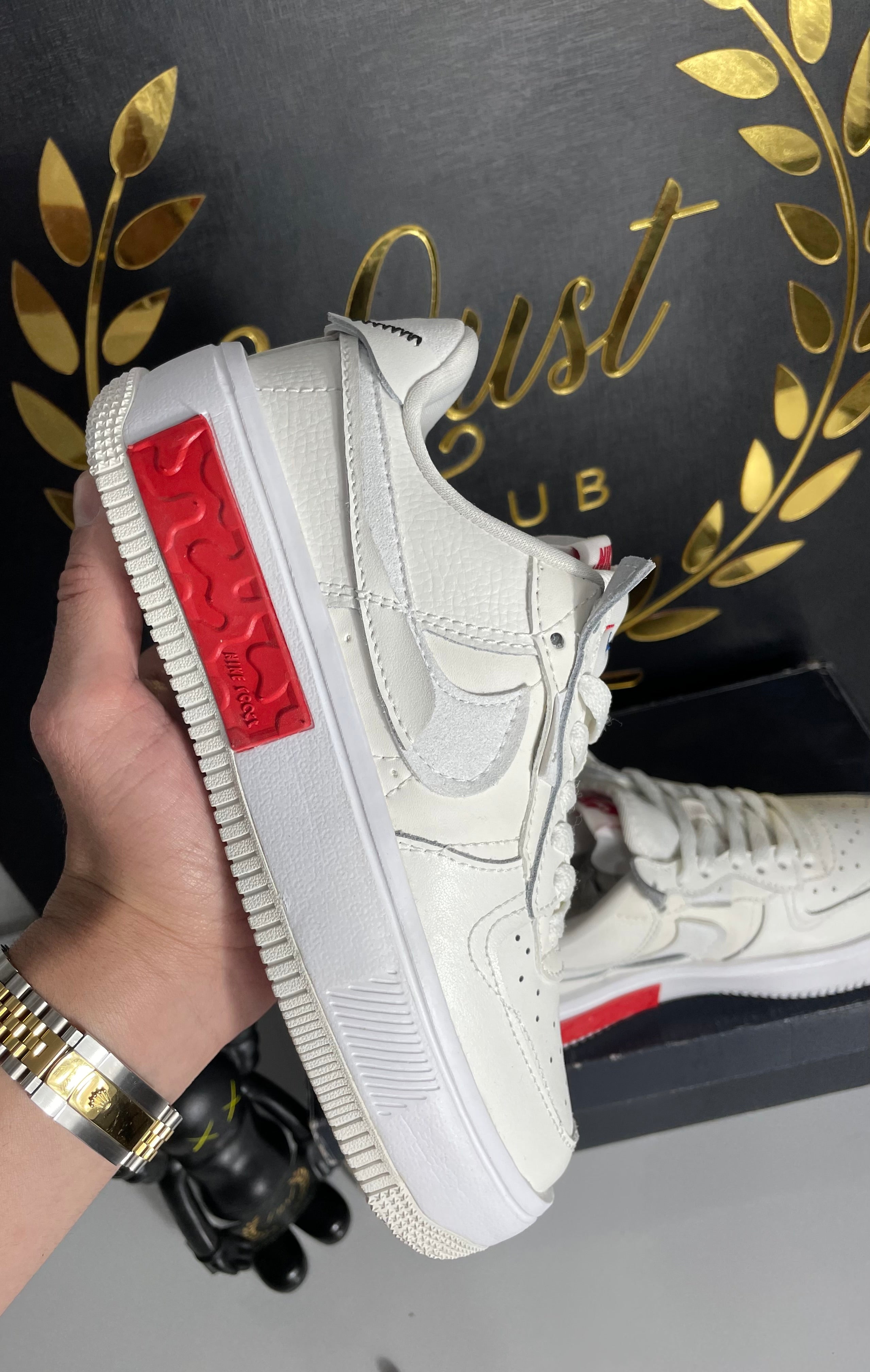 NIKE AIR FORCE 1 FONTANKA ' PEARL WHITE UNIVERSITY RED ' (PRONTA ENTREGA) Tamanho 35