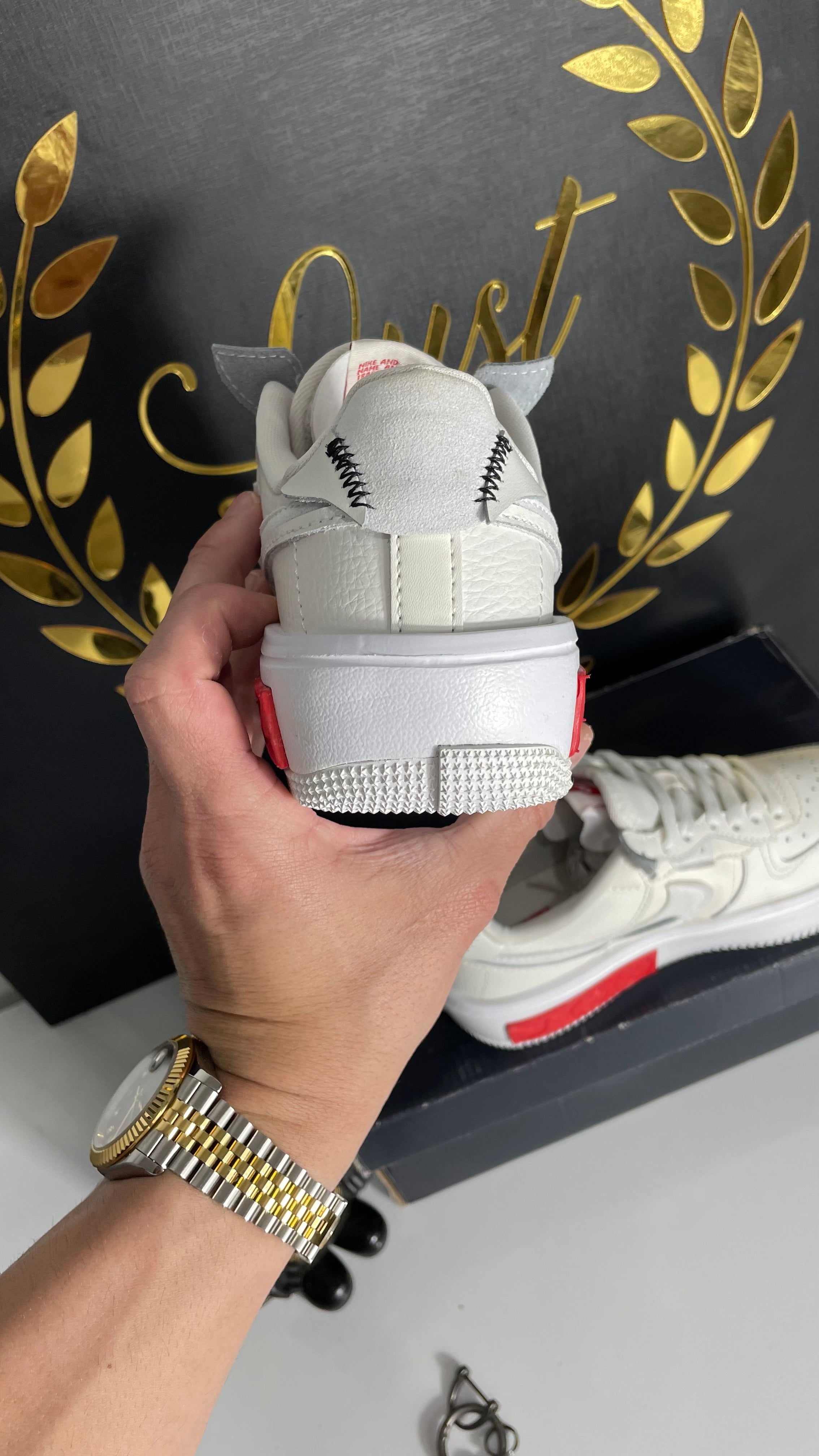 NIKE AIR FORCE 1 FONTANKA ' PEARL WHITE UNIVERSITY RED ' (PRONTA ENTREGA) Tamanho 35