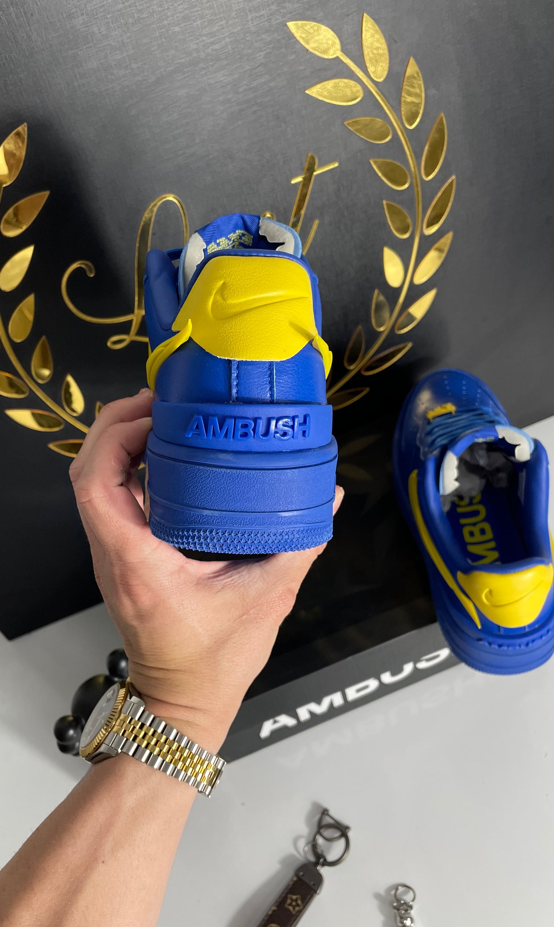 Ambush X Nike Air Force 1 Blue Visitar > Yellow (PRONTA ENTREGA) Tamanho 42