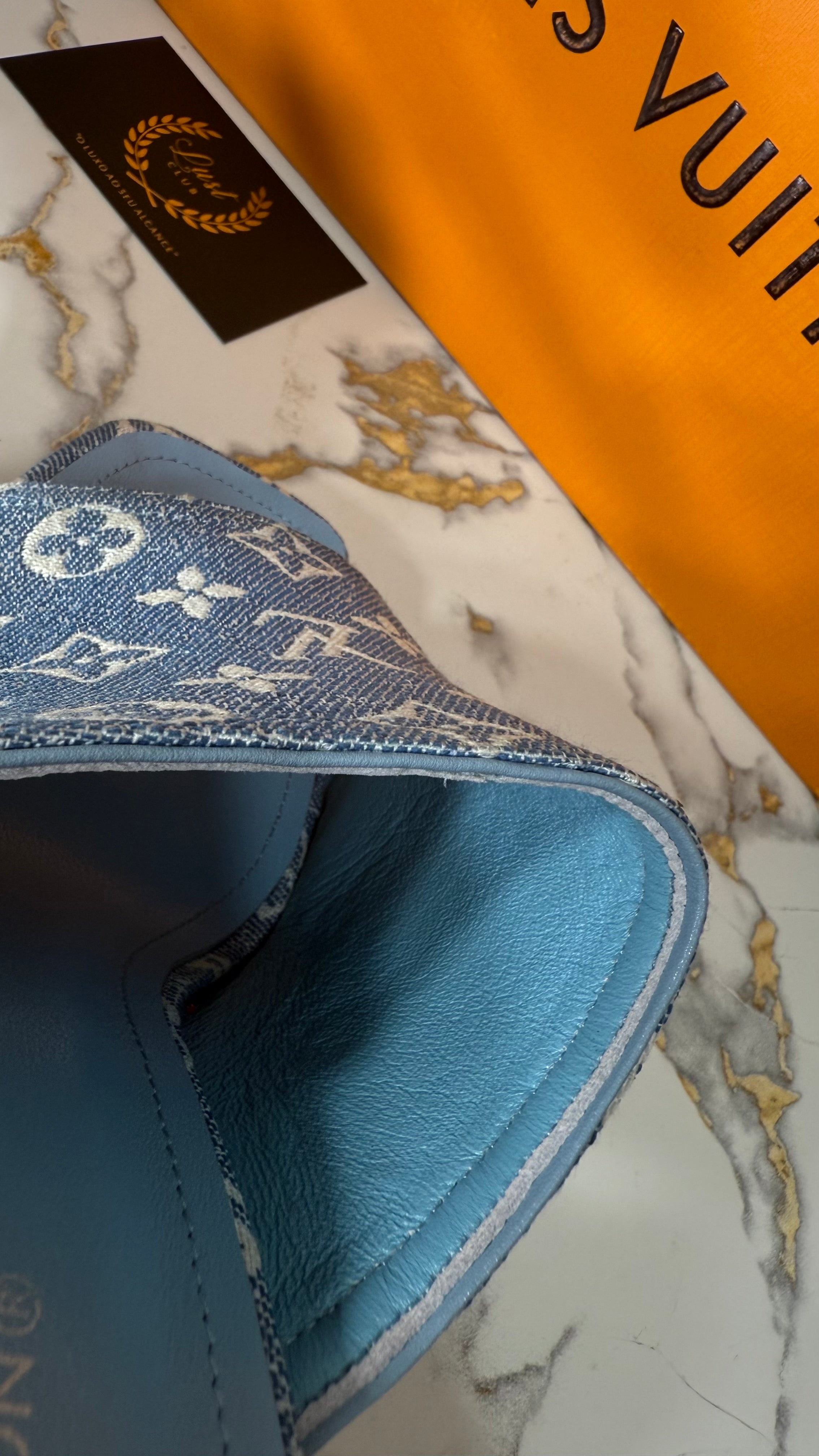LV Sandália Denin 3D Damier