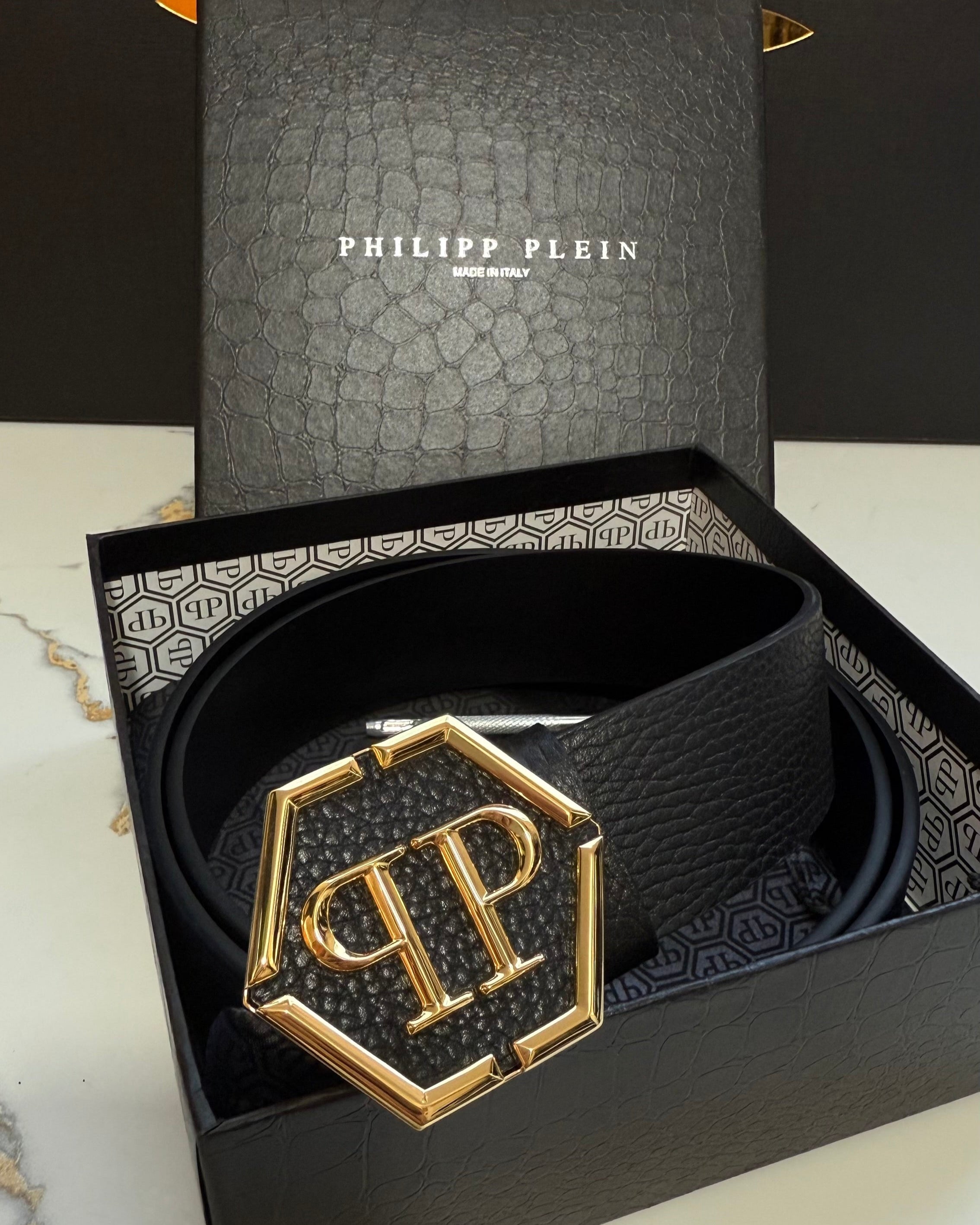Cinto Philipp Plein Black Gold (PRONTA ENTREGA) Tamanho 105