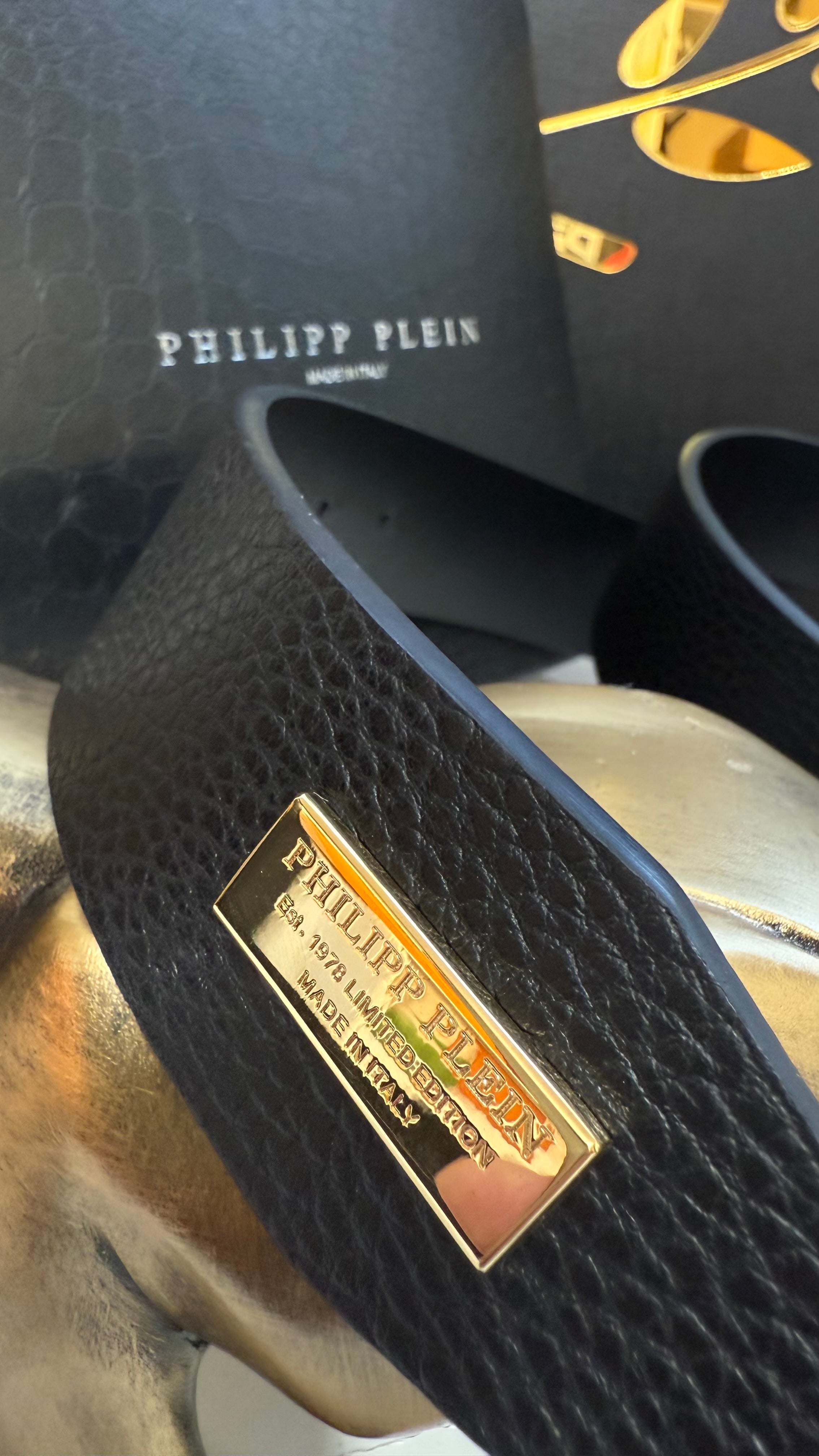 Cinto Philipp Plein Black Gold (PRONTA ENTREGA) Tamanho 105