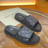 Chinelo Louis Vuitton Monogram Eclipse Canvas Black
