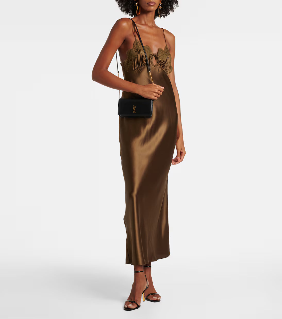 Saint Laurent Cassandre Leather Phone Pouch