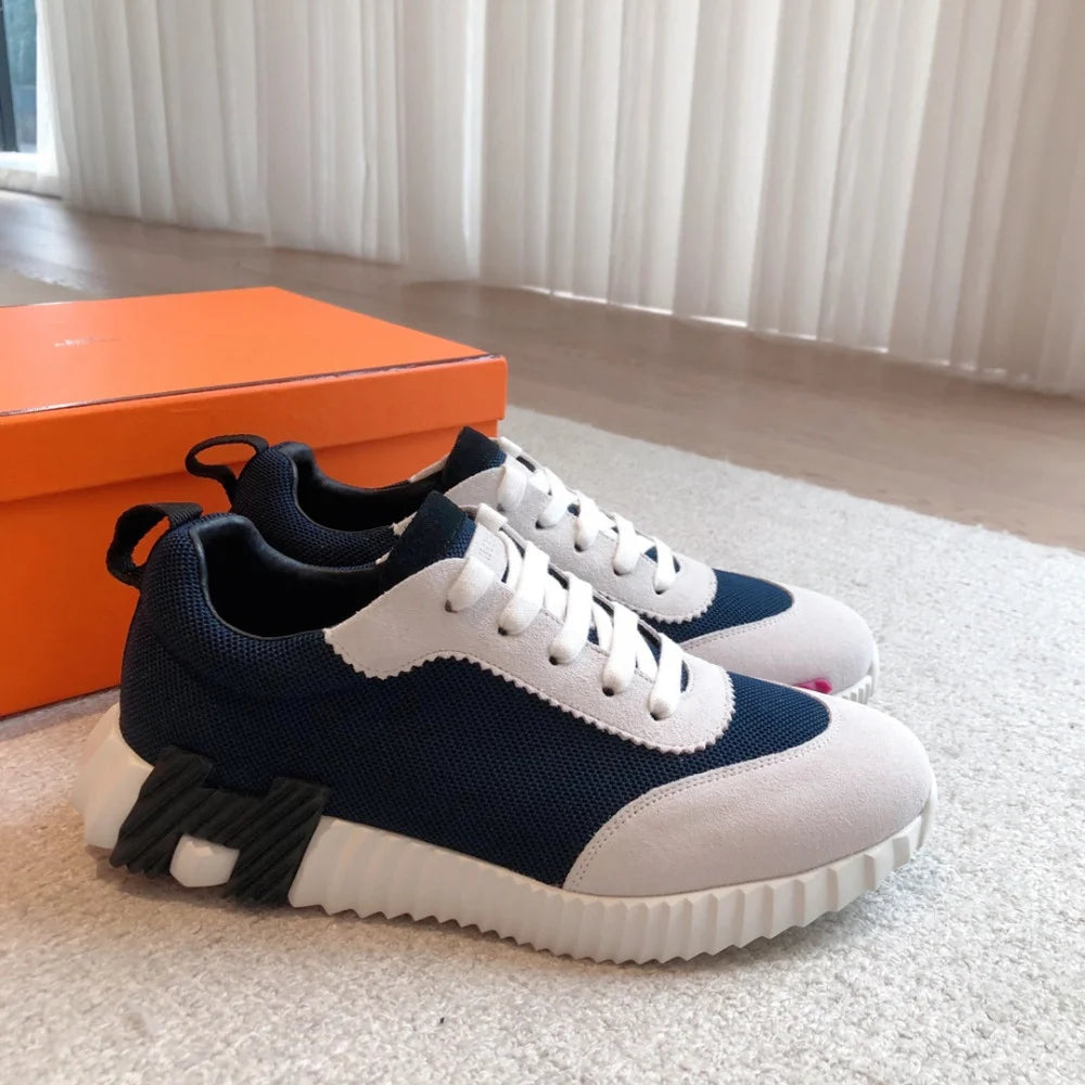 Tenis Hermès Bouncing Blue White