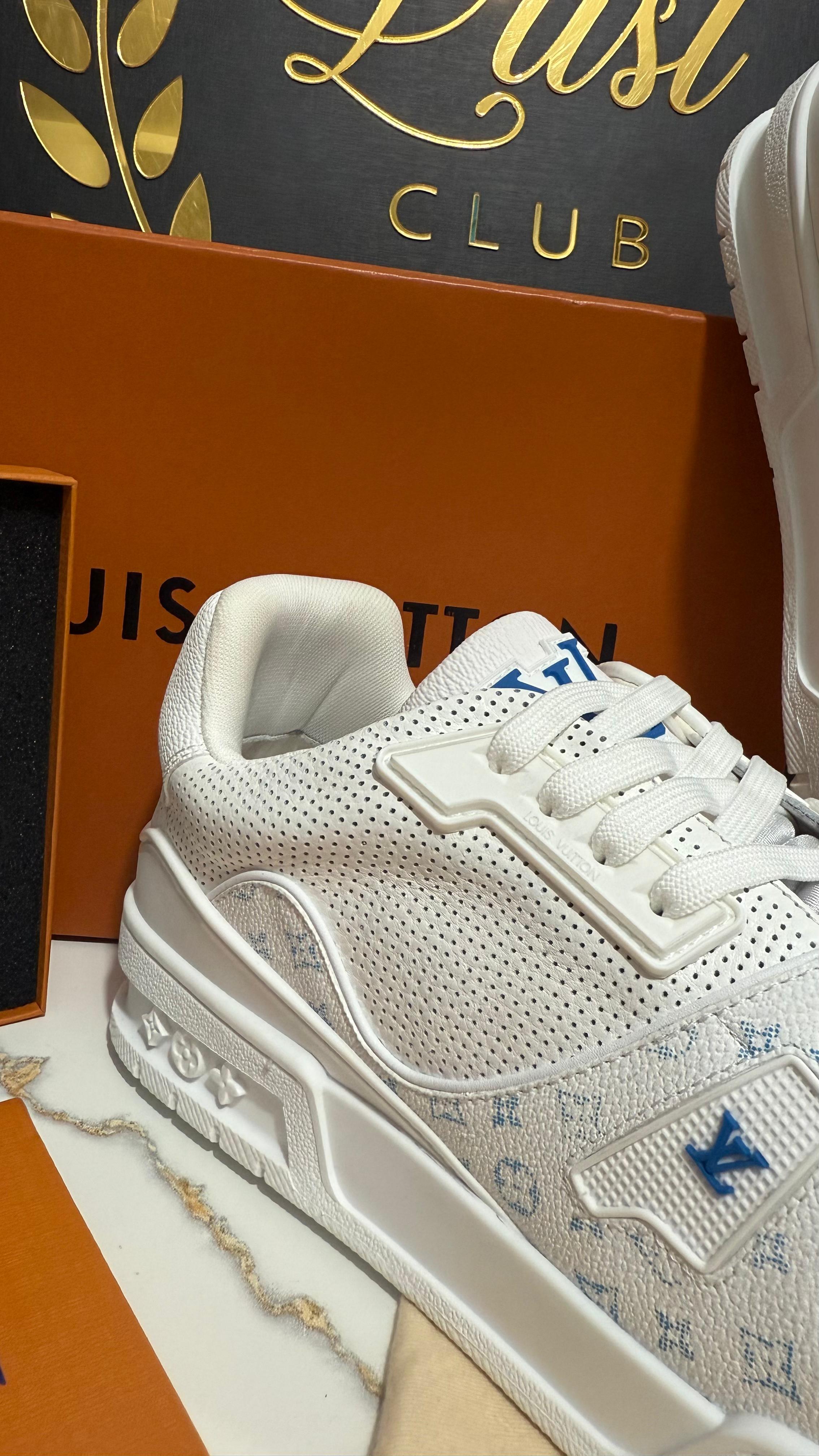 Tenis LV Trainer White Blue Monogram