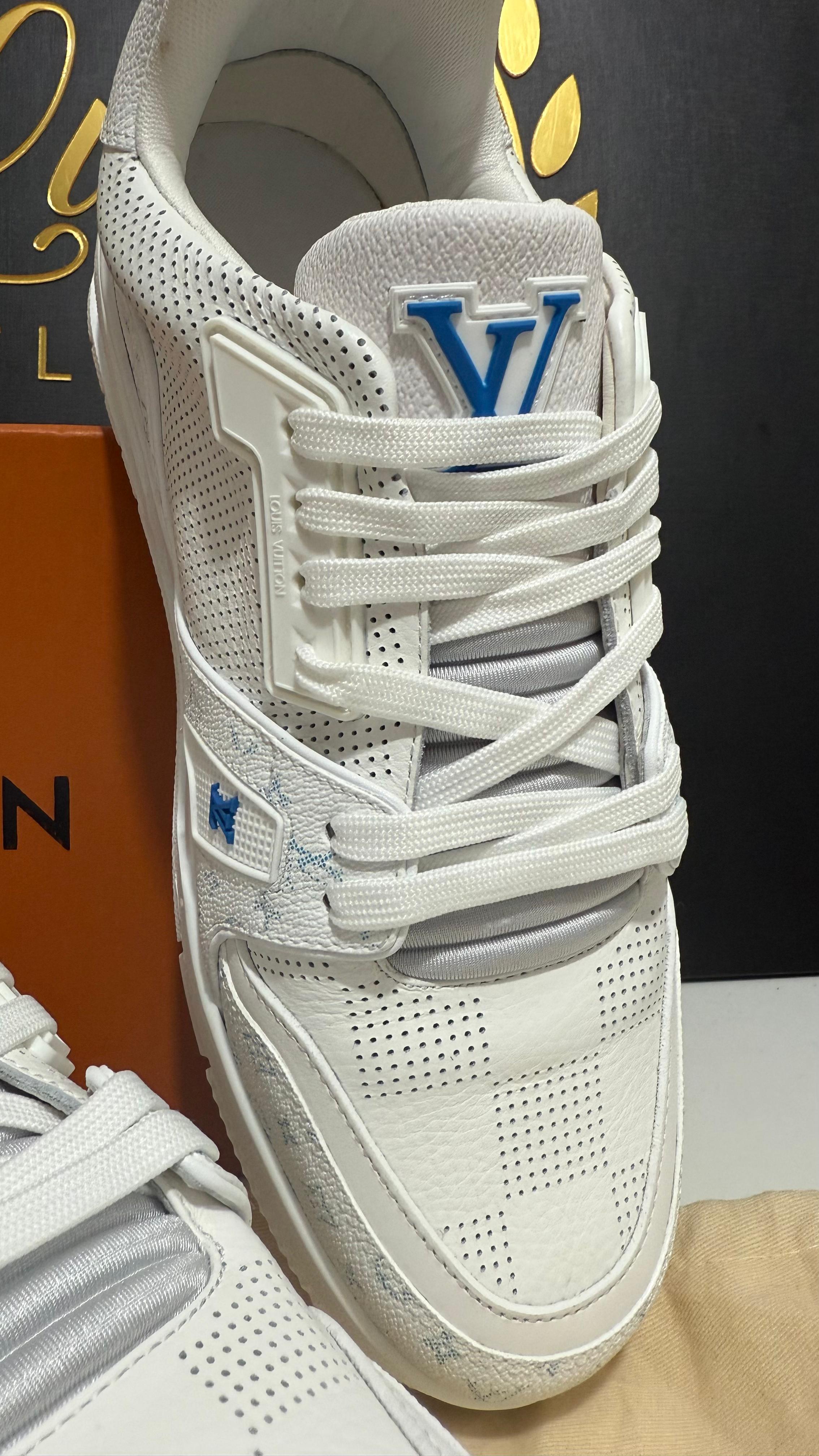 Tenis LV Trainer White Blue Monogram