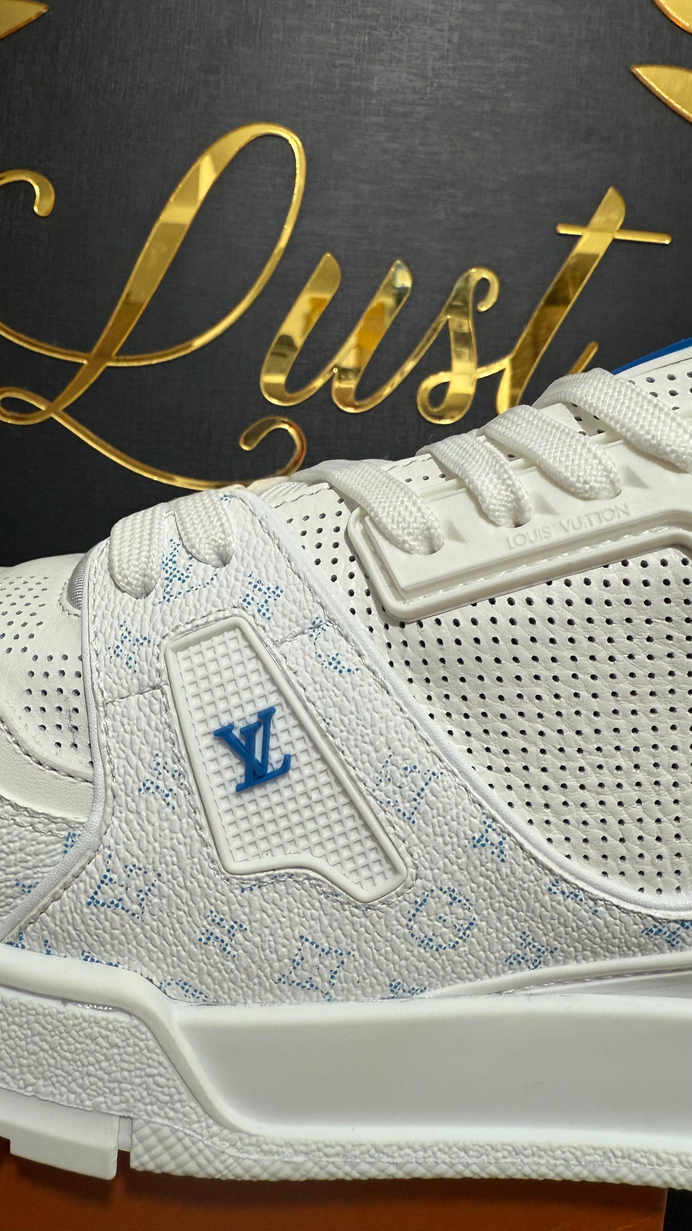 Tenis LV Trainer White Blue Monogram