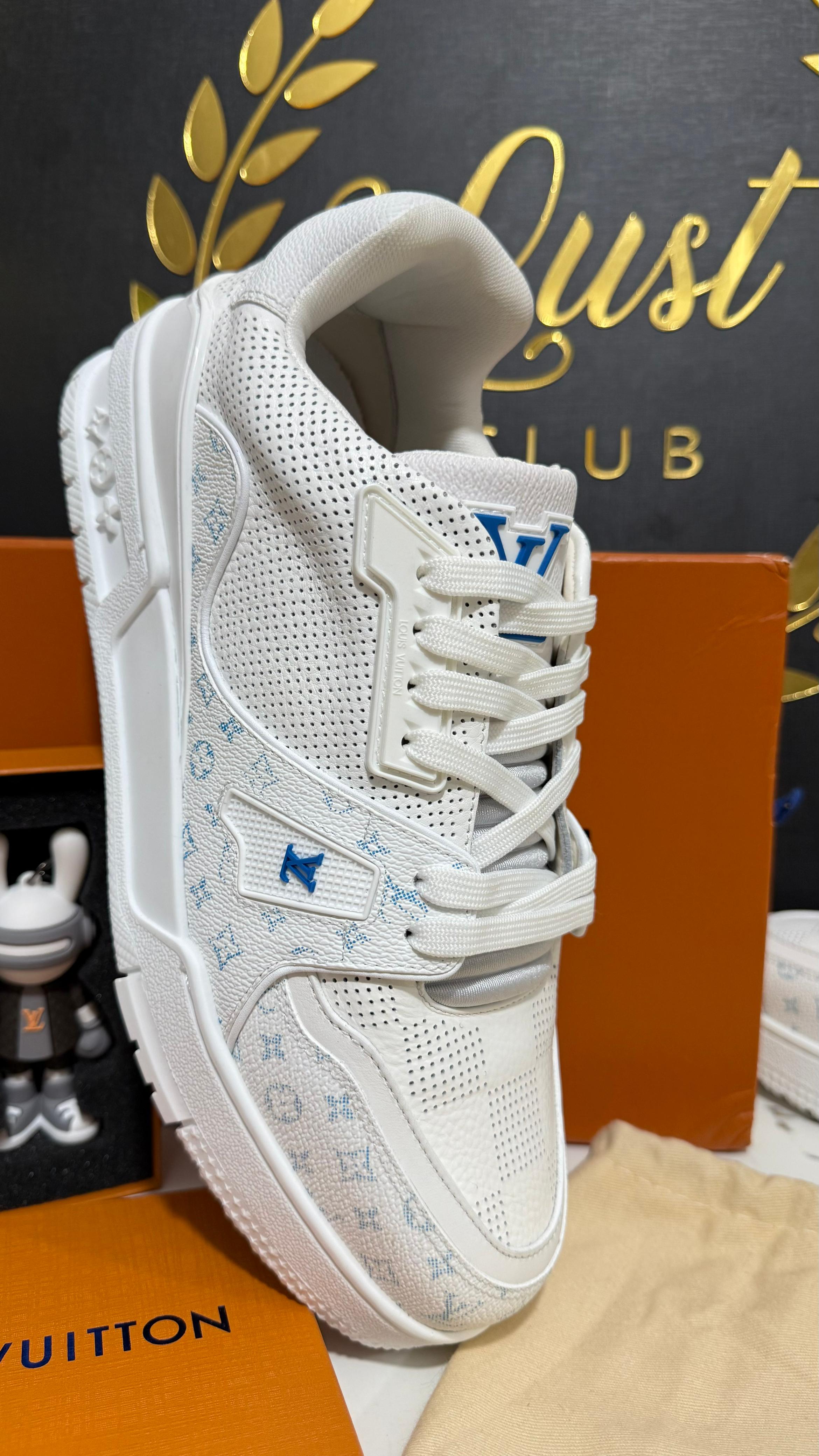 Tenis LV Trainer White Blue Monogram