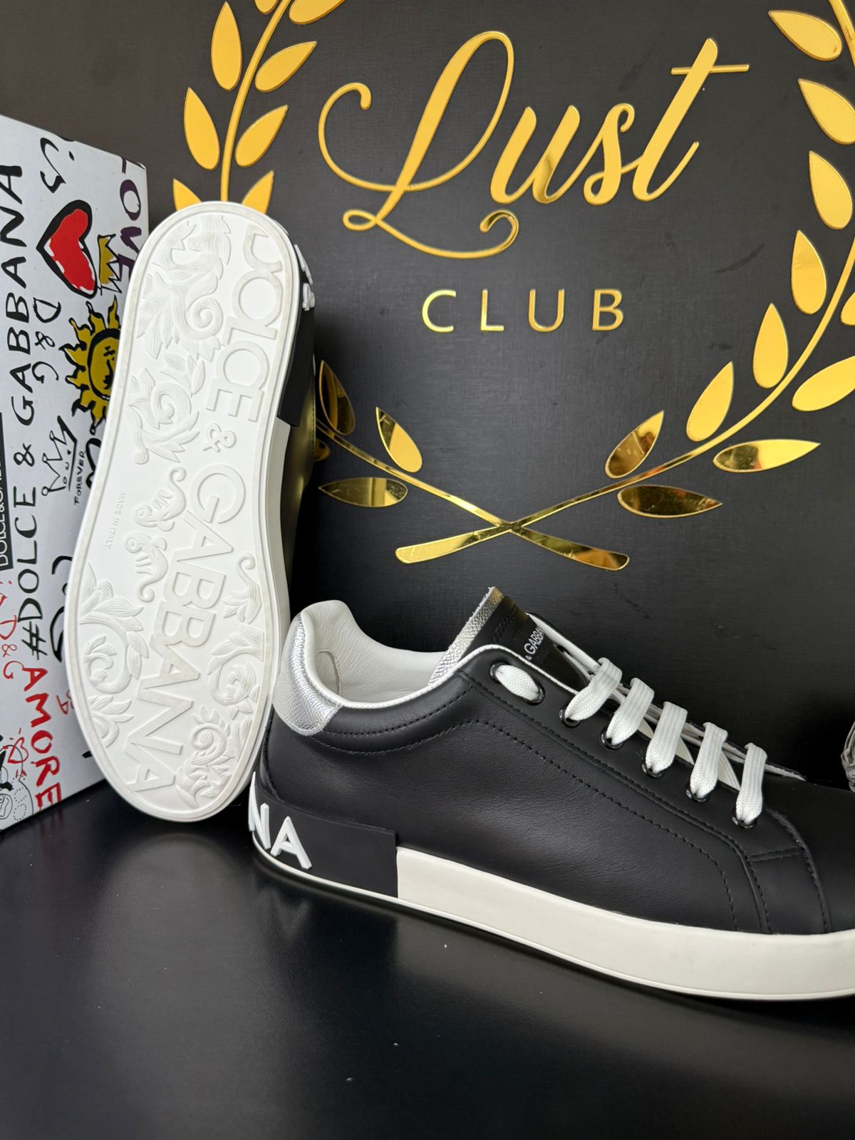 Tenis Dolce & Gabbana Portofino Black Silver (PRONTA ENTREGA) Tamanho 42