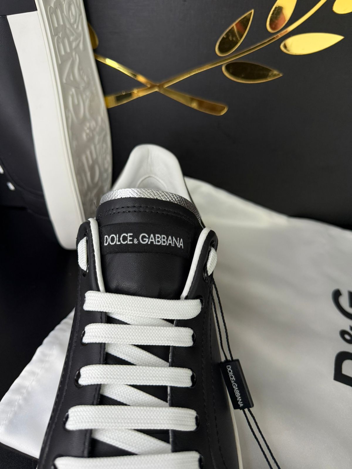 Tenis Dolce & Gabbana Portofino Black Silver (PRONTA ENTREGA) Tamanho 42