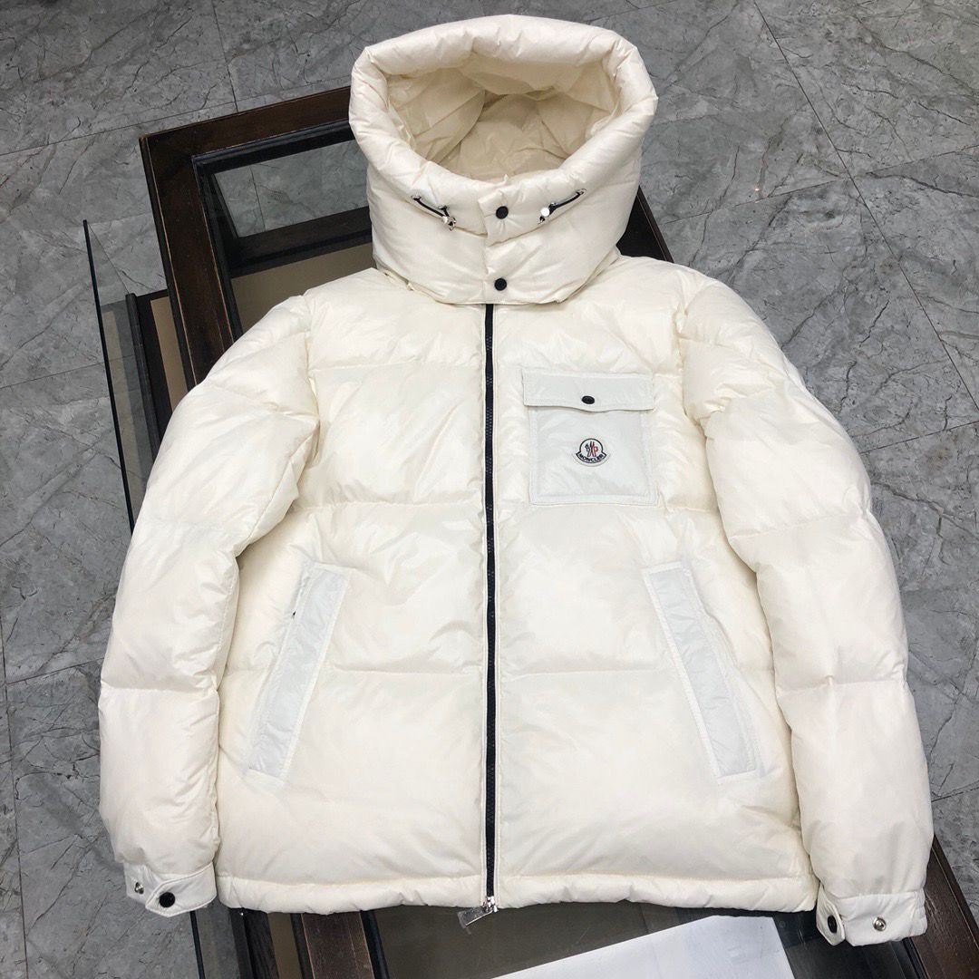 Jaqueta Moncler White Andro Hooded