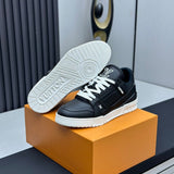 Tenis Louis Vuitton Trainer Low All Black White